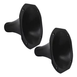 Kit 02 Cone Corneta Redondo Preto Lc 14-50 Curto Plástico Profissional