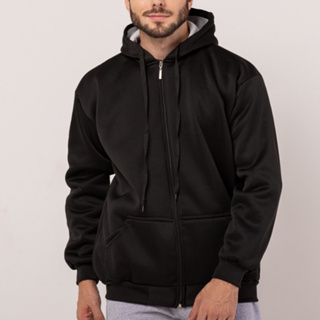 Jaqueta Blusa Moletom Masculina Com Capuz E Zíper Casaco De Frio Premium em Oferta na Shopee