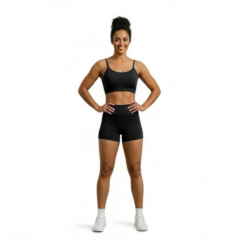 Roupa de academia conjunto fitness top + short suplex feminina em Oferta na Shopee