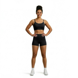 Roupa de academia conjunto fitness top + short suplex feminina em Oferta na Shopee