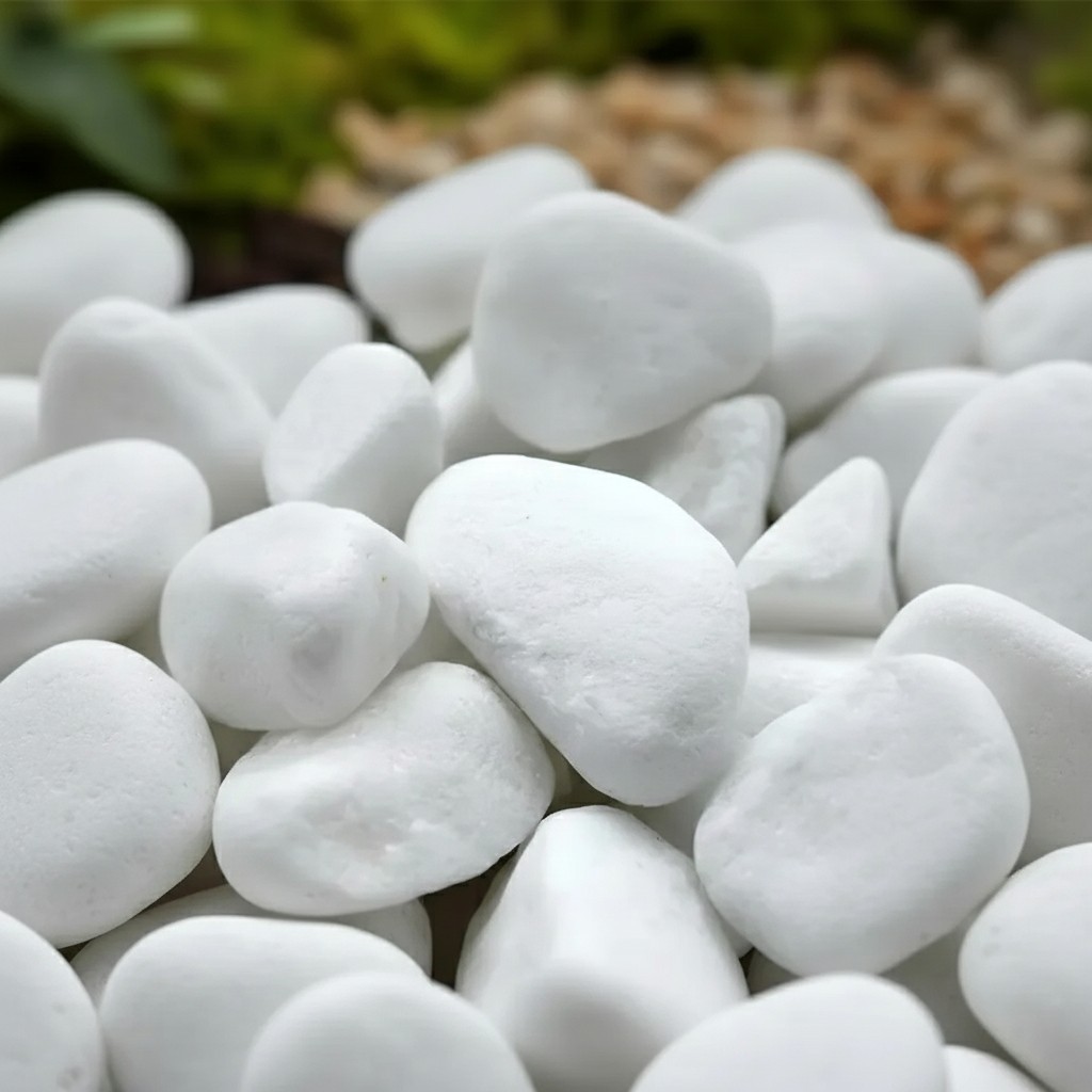 Seixo Dolomita Pedra Branca 15 ou 30 kilos Tamanho de Pedrisco ate n°4 Gold Plant