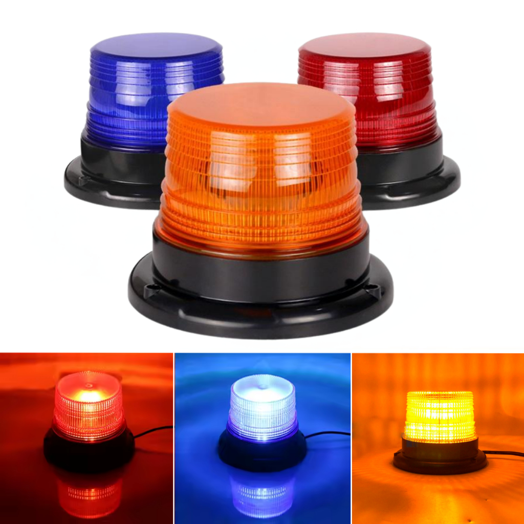 Giroflex Led 12V 24V Giroled Strobo Segurança Luz Sinalizadora Empilhadeira Máquina Universal