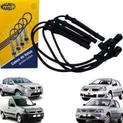 Kit Cabos De Vela Logan Sandero 1.0 16v Flex 2005/ Diante Preto