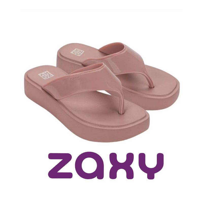 Chinelo de Dedo Zaxy ZoomTamanco Sandalia Feminina Salto Medio Plataforma Confortavel Macia Chinelo de Praia Sandalia