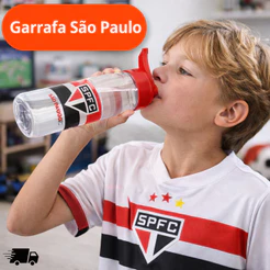 Garrafa de Água Squeeze do São Paulo 750mL Licenciado Presente São Paulino