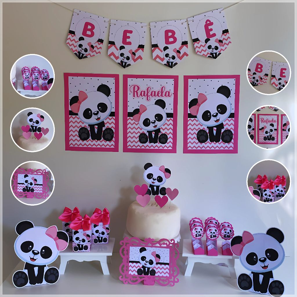 Kit festa PANDA 50 ITENS  | Kit só um Bolinho Personalizado | Lembrancinhas | aniversário | VÁRIOS TEMAS FESTA NA ESCOLA