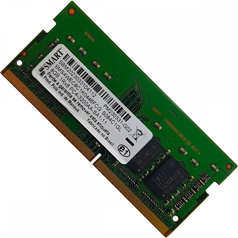 Memória SMART 8GB DDR4 3200MHz Notebook SODIMM PC4-3200AA Original