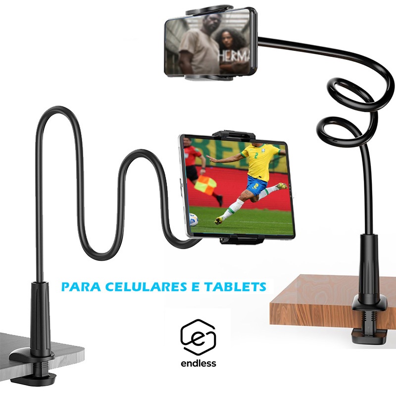Suporte Para Pescoço De Ganso flexível 360° adequado celular/tablet para VLOG/assistir futebol/TV em Oferta na Shopee