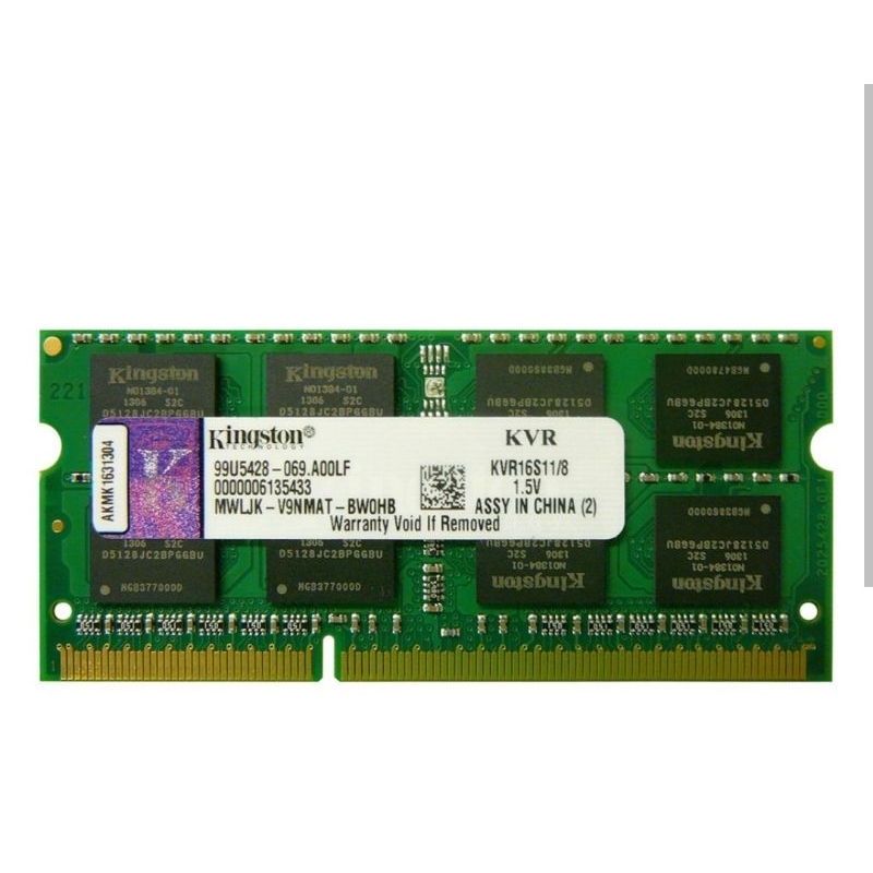 memória ram 8gb notebook 1.5v