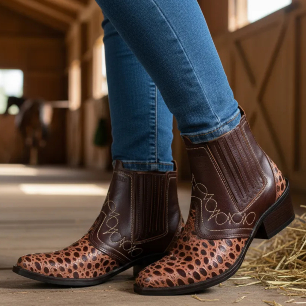 Bota Country Feminina Marca Campolina Botina Estilo Vaquejada Cavalgada Rodeio Sertaneja Modelo 3736