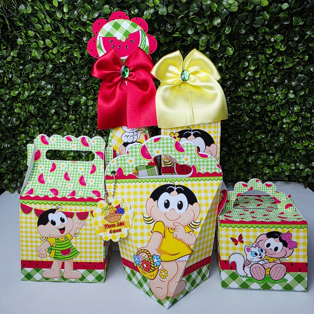 Kit Caixa Montada MAGALI - Personalizados - Festa infantil - Aniversário - Lembrancinha
