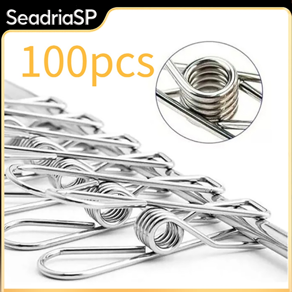 Kit 100 Prendedor de Roupa 100% Inox Pregador Roupa Foto Varal