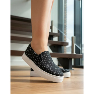 Tênis Calce Fácil Confortável Slip On Estampas Delicadas Dk Use Shoes Sola Leve Promoção Xadrez