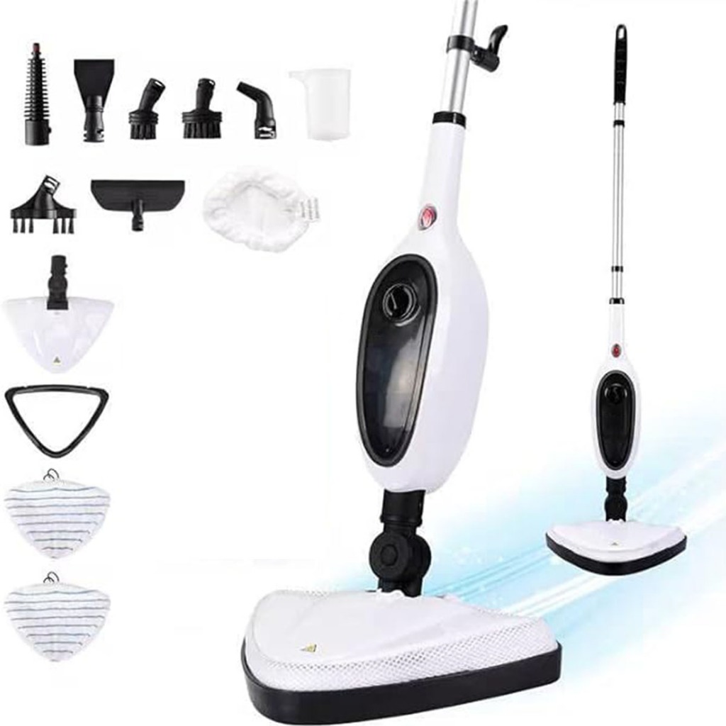 Mop a Vapor Multifuncional 12 em 1 com Acessórios, Adequado para Limpeza de Pisos e Carpetes