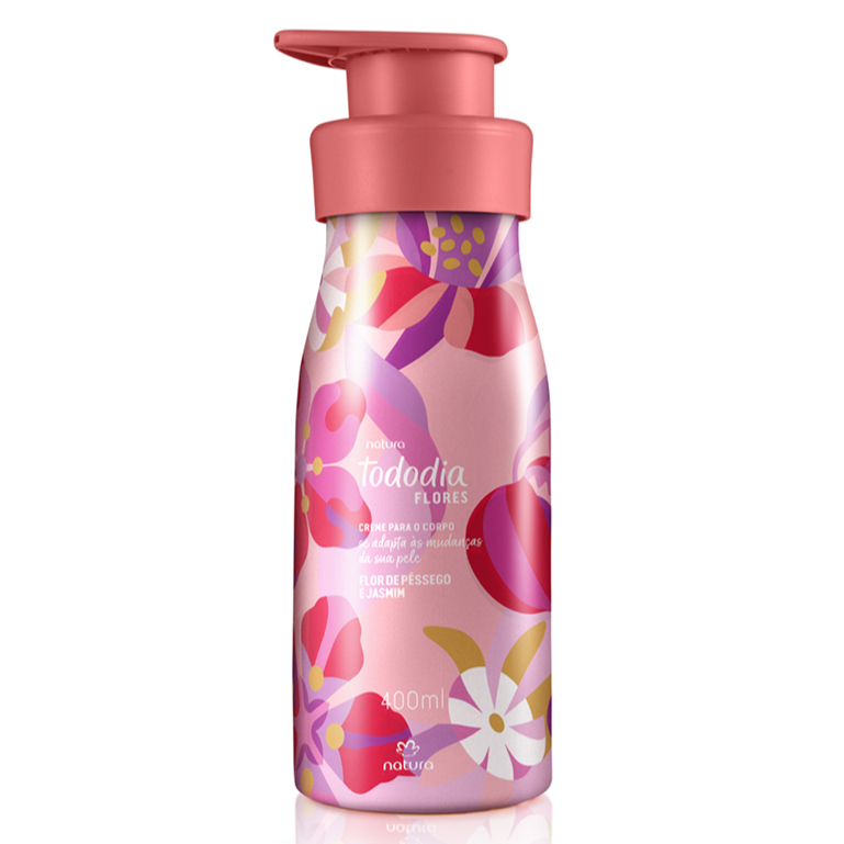 Creme Hidratante Tododia Flores Flor de Pêssego e Jasmim 400ml em Oferta na Shopee
