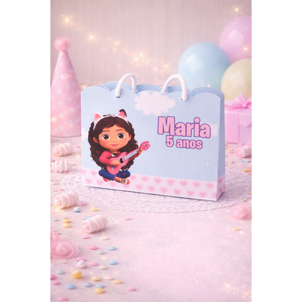 Envio Rápido - Sacolinha Lembrancinha Personalizada Casa Mágica da Gaby | Sacolinha Surpresa Festa Infantil