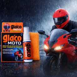 Glaco Moto Cristalizador Viseira Capacete Retrovisor Repelente Chuva Agua