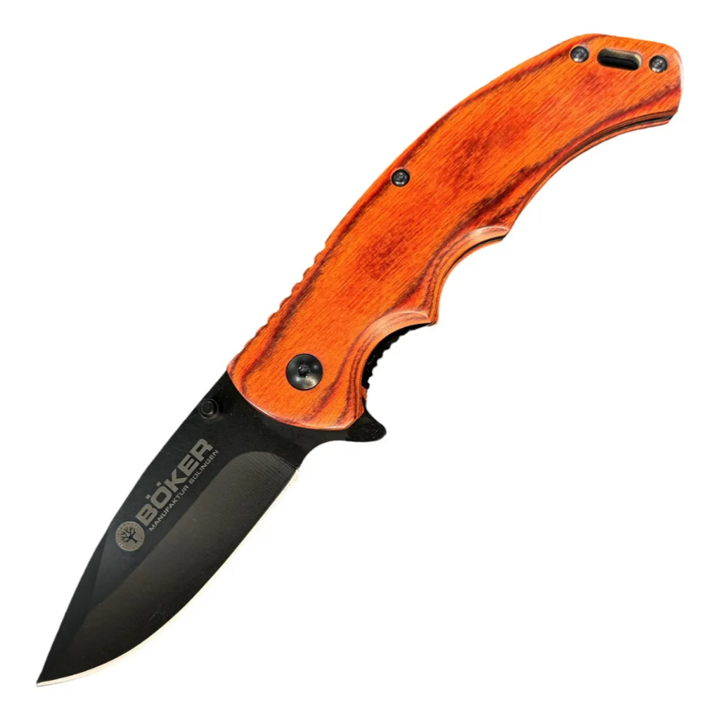 Faca Boker Tc11 Premium Com Cabo De Madeira Clip