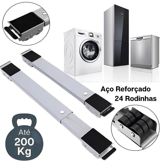 Aparelho Movedor Móveis Suporte De Base Com Rodinha Geladeira Fogão E Máquina De Lavar Lousa Base Carrinho Até 200kg