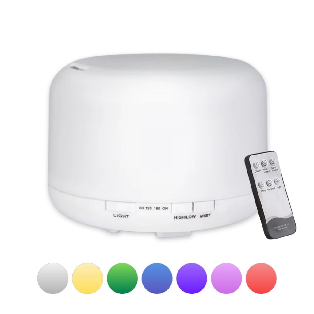 Umidificador de Ar 300ml, Difusor, Purificador e Aromatizador de Ambiente, 7 Cores, AVIBES