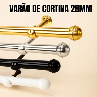 Varão De Cortina 3,00 metros 28mm Para Quarto, Escritorio ou Sala - Aço Ferro em Oferta na Shopee