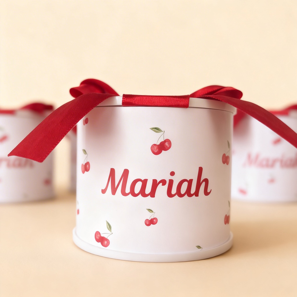 Kit Tubolatas Personalizadas 5x6 cerejinhas Lembrancinha Maternidade Chá de Bebê Aniversário