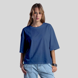 Camiseta Feminina Over Texture Cores Diversas em Oferta na Shopee