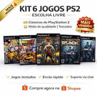 6 jogos ps2 a sua escolha informe no chat Playstation em Oferta na Shopee