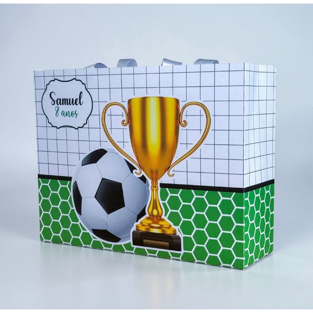 Sacolinhas Futebol Personalizadas – Lembrancinha Festa Infantil  (17x15x6)