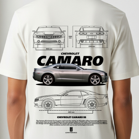 Camiseta Masculina Amante De Carros Camaro O Puro Muscle Car Estampa de Carro Esportivo