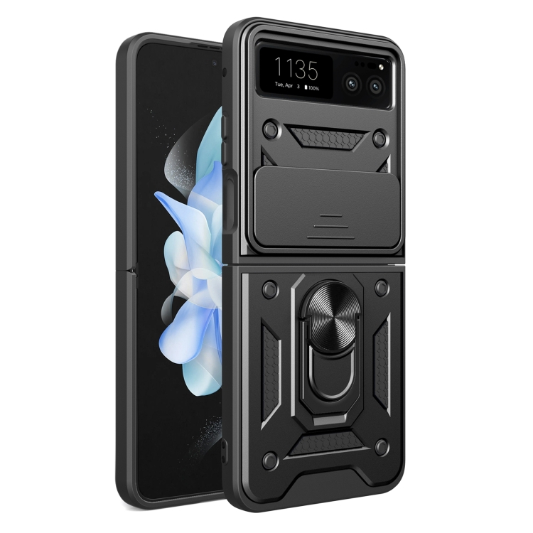 Capa Case Motorola Razr 40 (Tela 6.9) Shield Slider Dupla Camada Com Stand e Ane