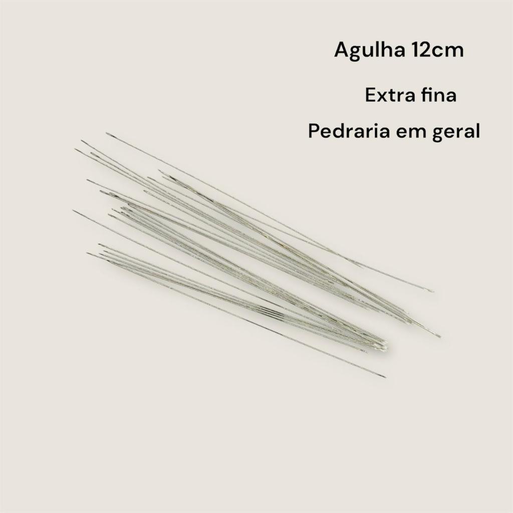 Agulha Extra fina Miçangas Bem Pequenas Trabalhos Artesanais e Bordados Pedraria
