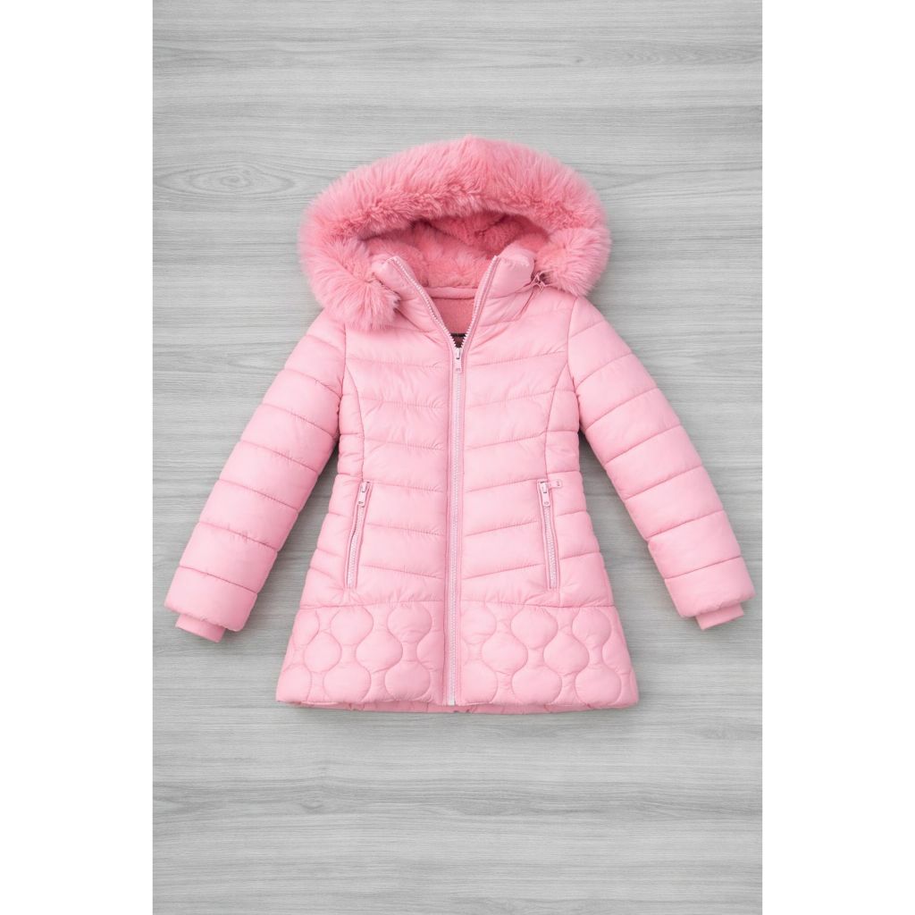 Parka Sobretudo Infantil Menina Forro De Pelo Com Touca
