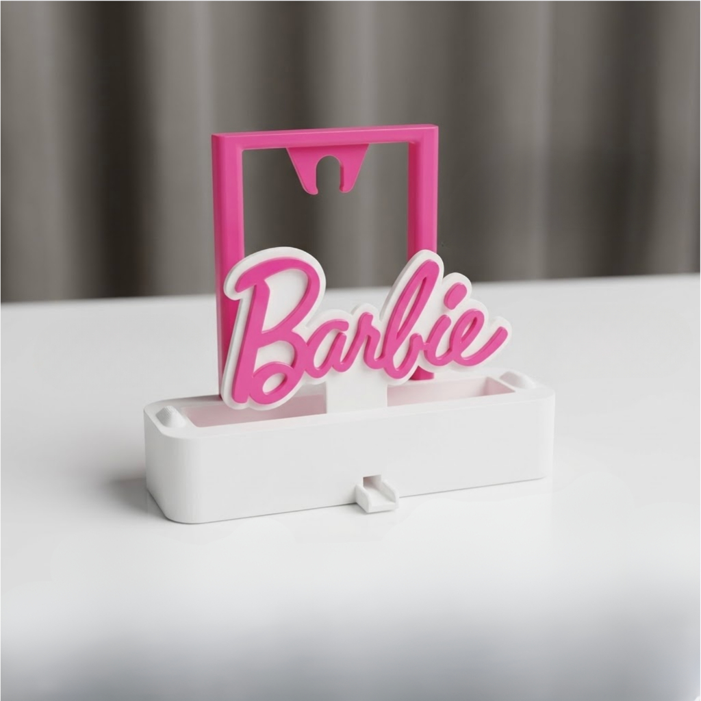 Organizador de Pia Porta Bucha BARBIE Saboneteira Decorativa