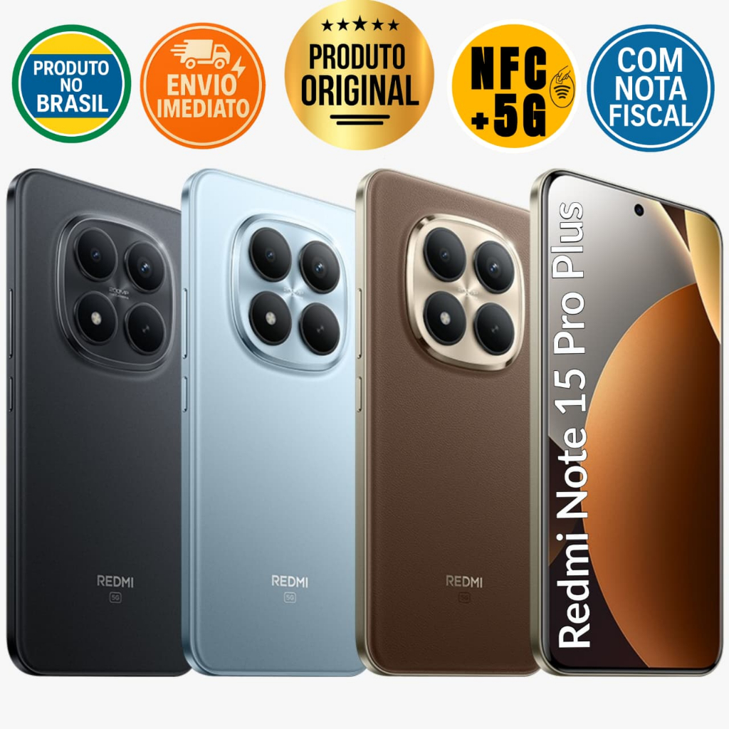 Xiaomi Redmi Note 15 Pro+ (Plus) 5G, AMOLED 6.83" 120Hz, NFC, 200mp, Wifi 6, Glo