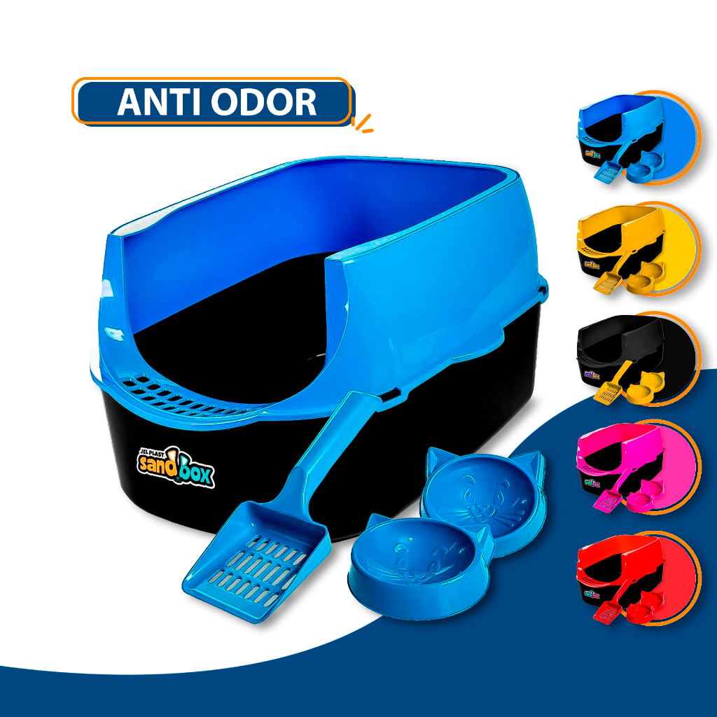 Caixa De Areia Para Gatos Banheiro Sanitário Resistente Furba Pet Shop Antiodor Sandbox