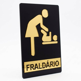 Placa Sinalização Fraldário Feminino Masculino Acrílico em Oferta na Shopee