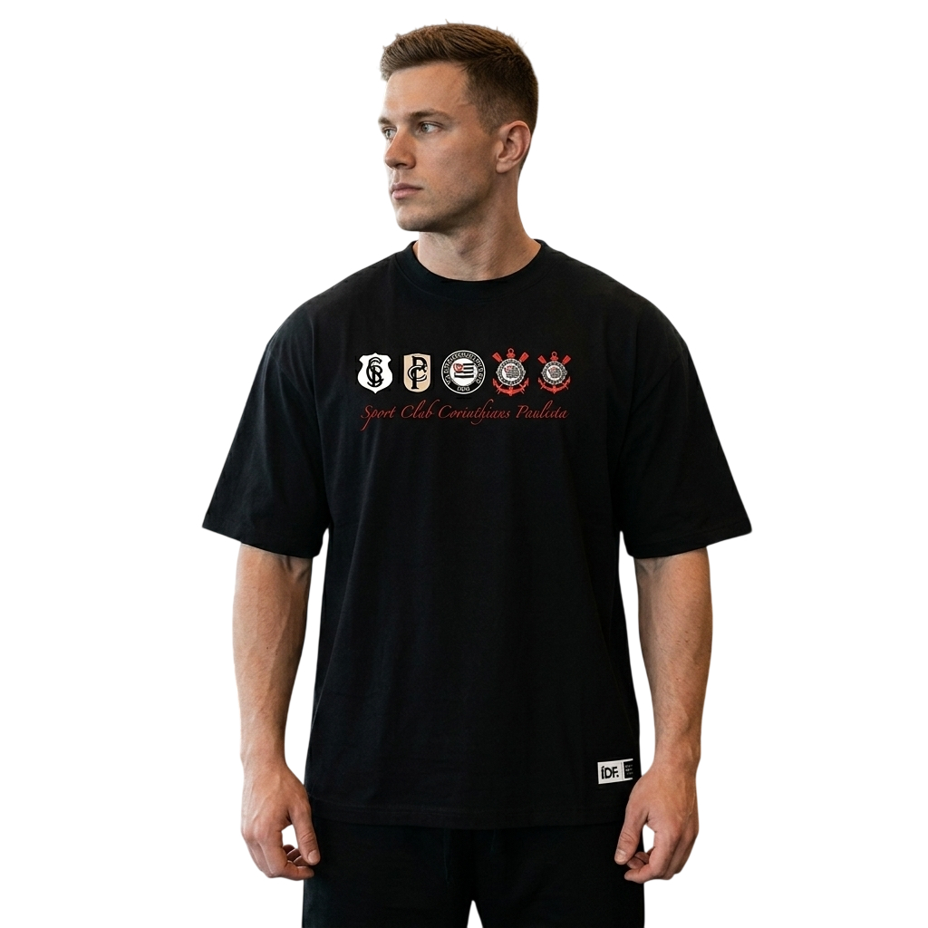 Camisa Camiseta Streetwear Oversized Corinthians Premium Algodão Unissex Timão