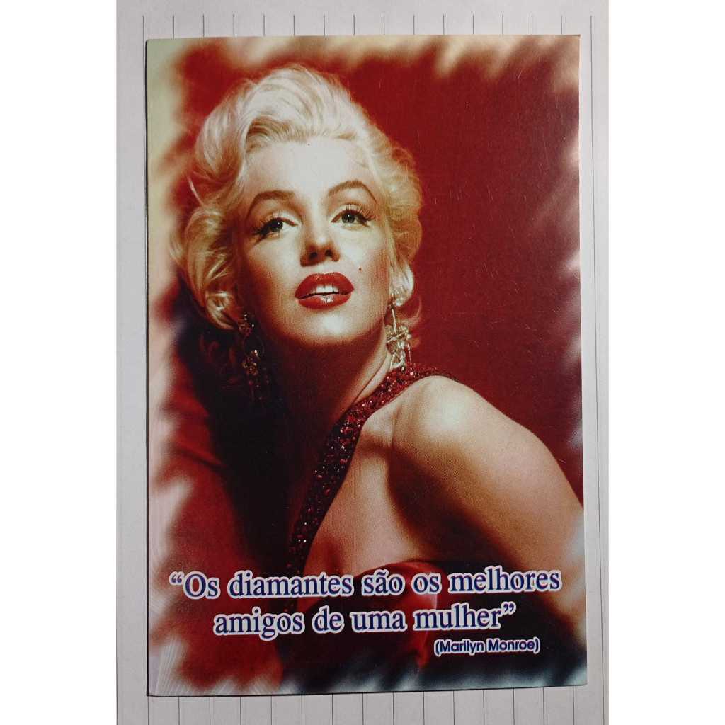 Cartão Postal Marilyn Monroe Ídolos do Cinema com Frase Clássica