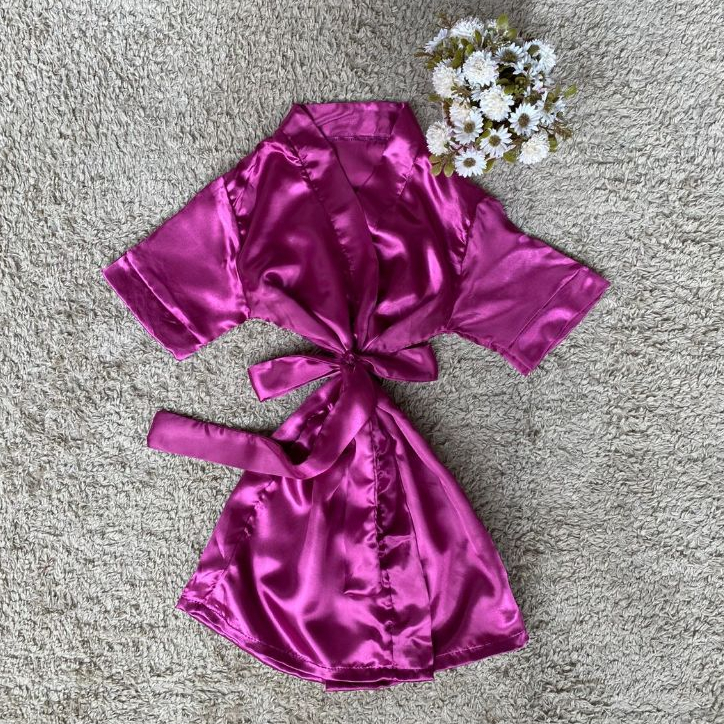 Robe Infantil em cetim sem bordado