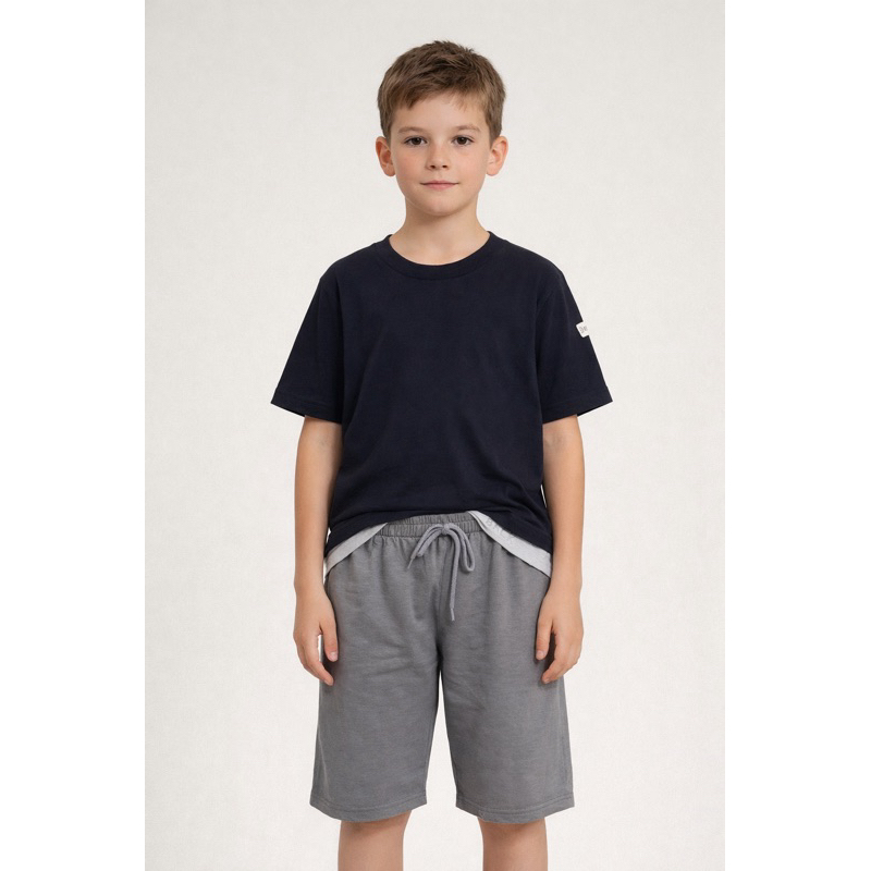 Conjunto Infantil Masculino Elian Tamanho 10 | Camiseta + Short Moletinho Confortável