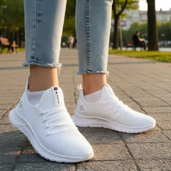 Tênis branco Limited Leve Confortável Academia Caminhada Corrida Leve Sola