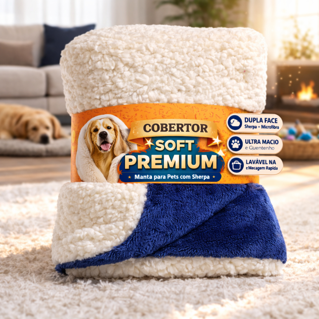 Manta Cobertor Pet Ultra Soft Sherpa Premium | Super Macia e Quentinha para Cães e Gatos | Conforto para Camas e Sofás