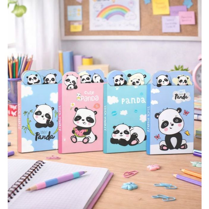 Conjunto Adesivos Recadinhos Cute Panda Coruja 5,8x9,5 15 Fls Infantil Kawaii Colorido Escolar em Oferta na Shopee