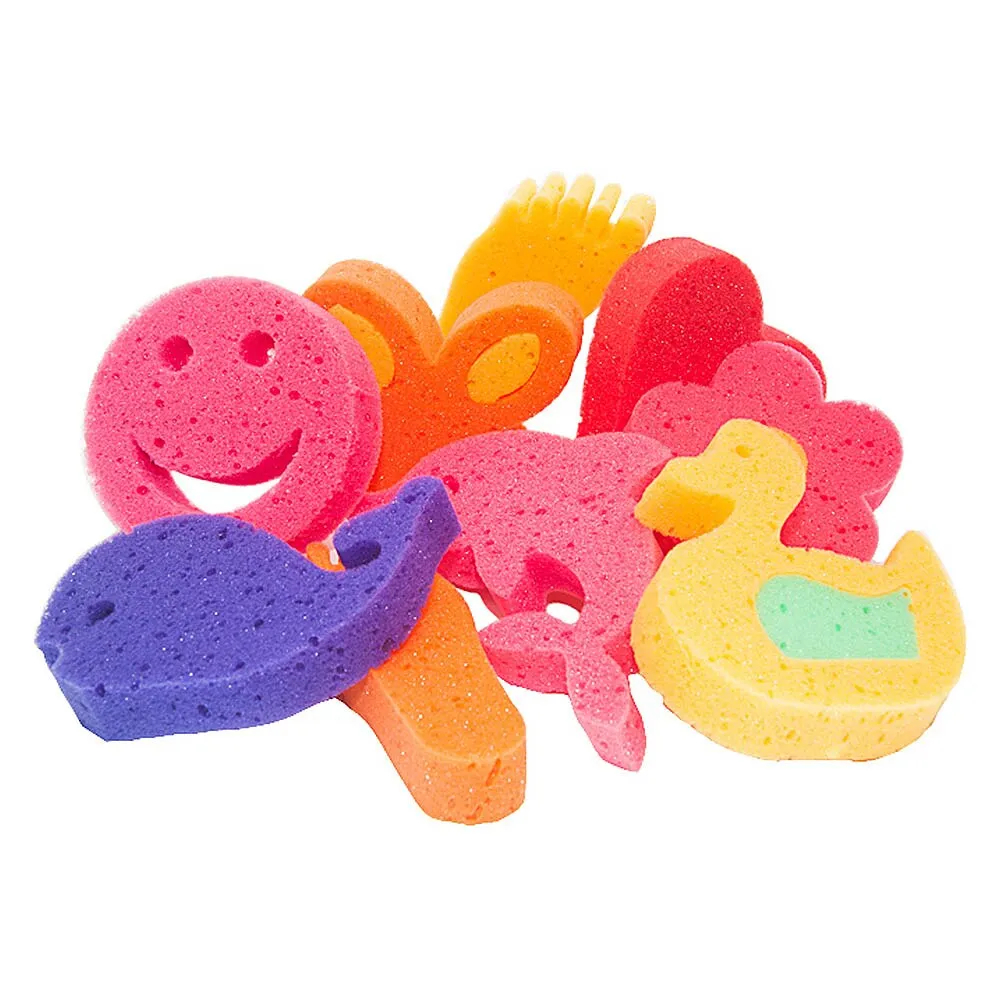 Esponja de Banho Infantil Divertida Figuras Coloridas | Esponja Macia para Bebê e Criança