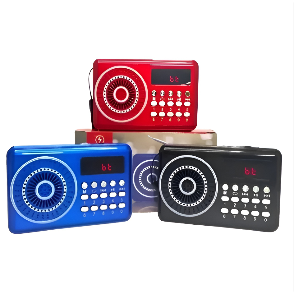 Radio de Bolso Portátil KA32 Pilha Am Fm Radio Bluetooth Aúdio Musica Cartão TF COR ALEATÓRIA