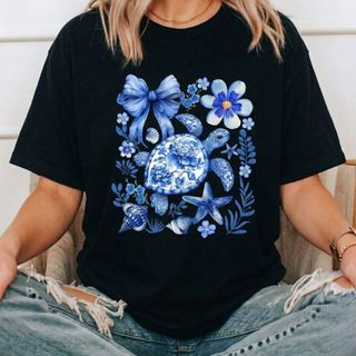 Camiseta T-shirt Feminina Estampada Casual e confortável Barata
