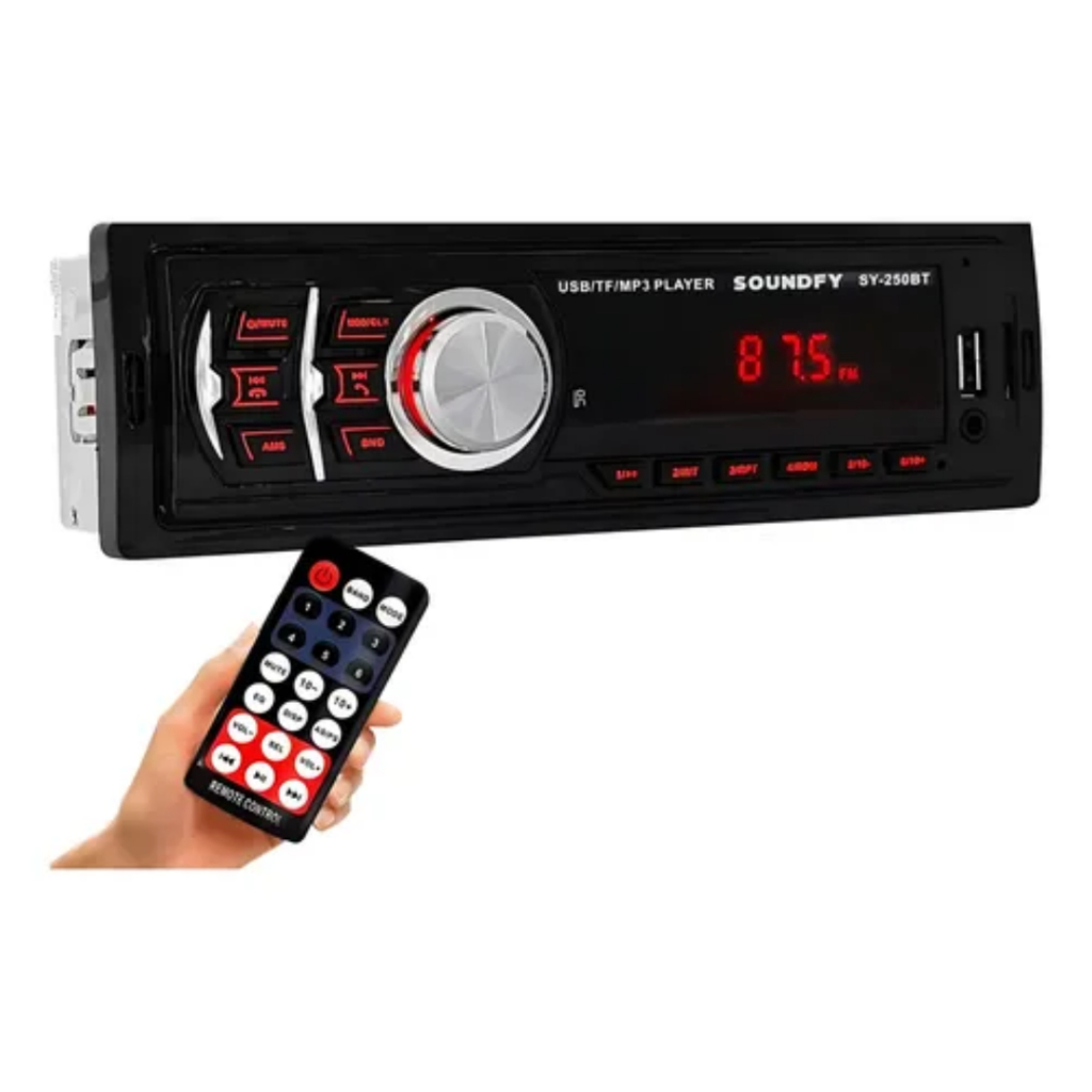 Som Automotivo Universal Soundfy 1 Din Rádio Mp3 Bluetooth Usb Sd Auxiliar Rádio Fm