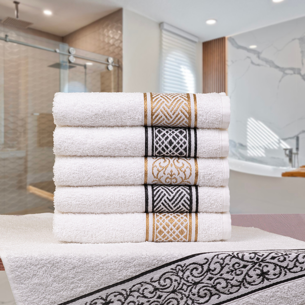 Luxure Premium - Kit 5 Panos de Prato Atoalhados Sofisticado, 45x70cm, 100% Algodão, Super Felpudos em Oferta na Shopee