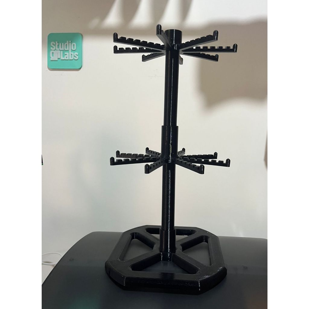 Expositor Giratório de Chaveiros e Bijuterias de Balcão Preto - 40x20cm